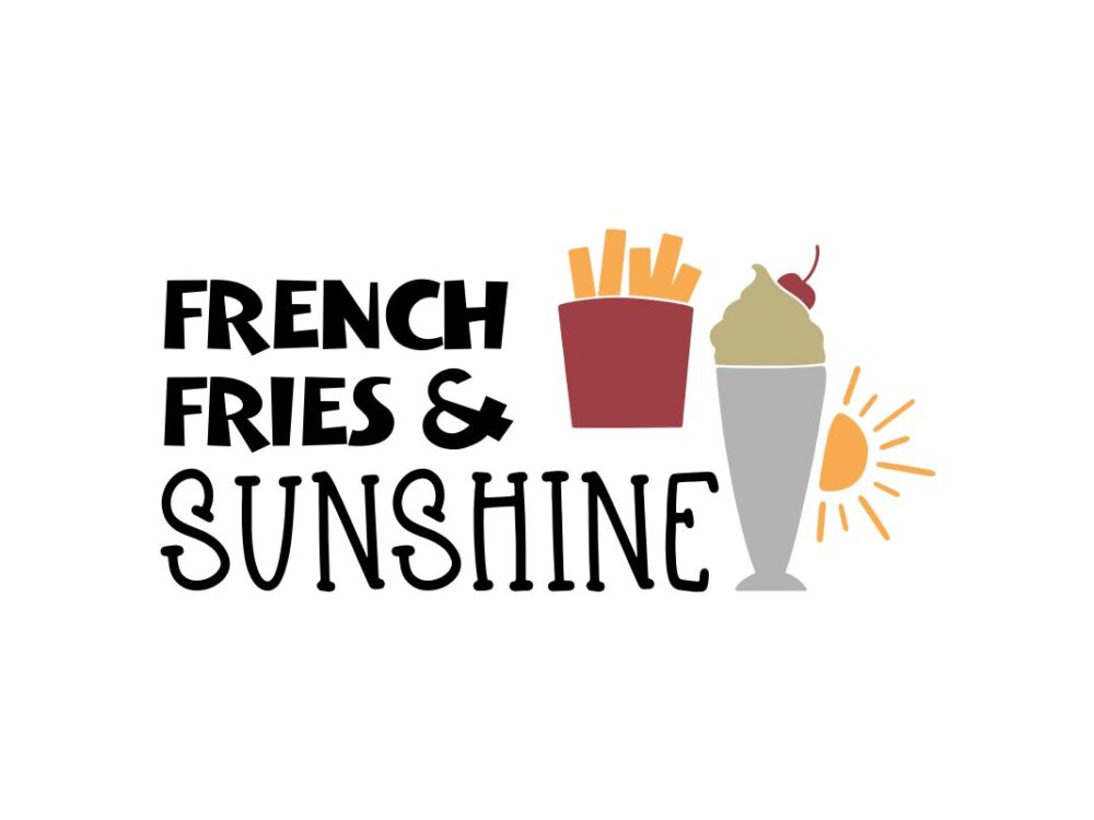 French Fries and Sunshine SVG Cut File