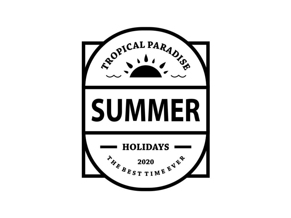 Tropical Paradise Summer Holidays SVG Cut File