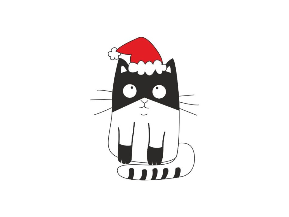 Christmas Cat SVG Cut File