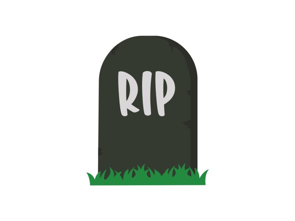 Gravestone with grass Halloween SVG File