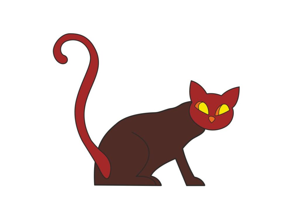 Halloween Scared Cat Graphic SVG Cut File