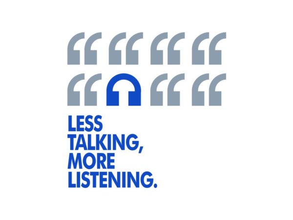 Less Talking More Listening SVG Quotes Design