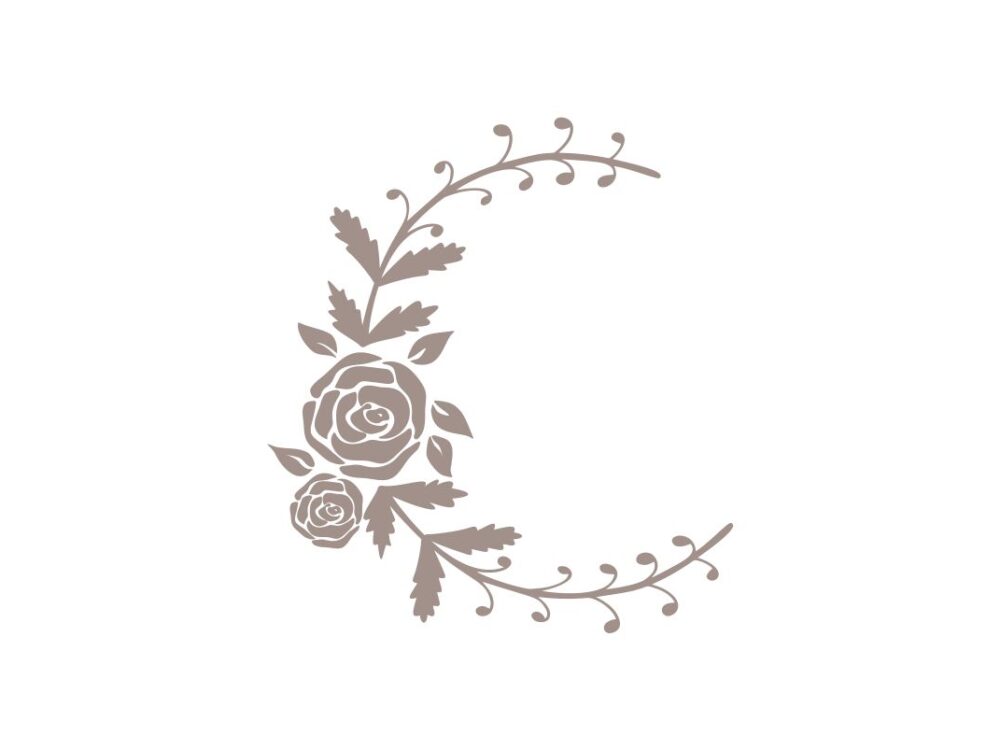 Monogram Roses SVG File