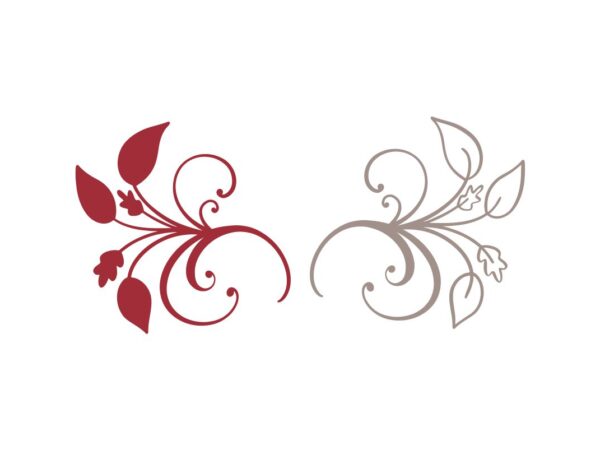 Monogram Two Flower SVG File