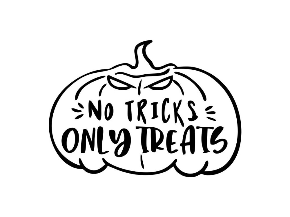 No Tricks or Treats Pumpkin SVG Cut File