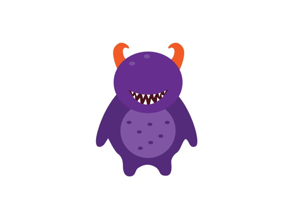 Purple Monster SVG Cut File