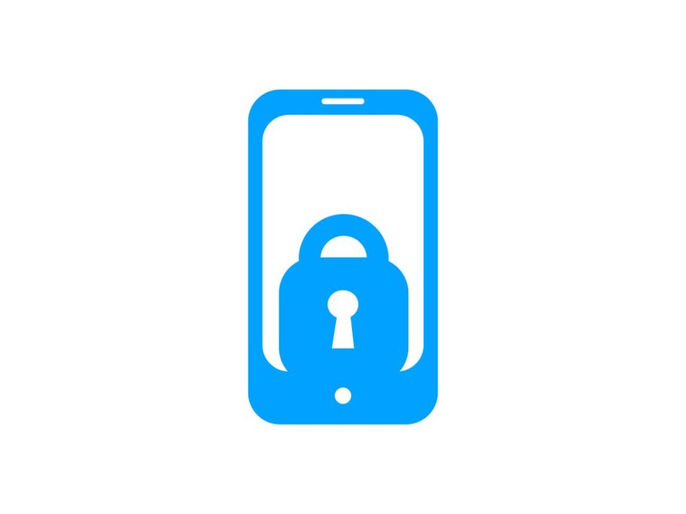 Security Mobile Lock Icon SVG Cut File