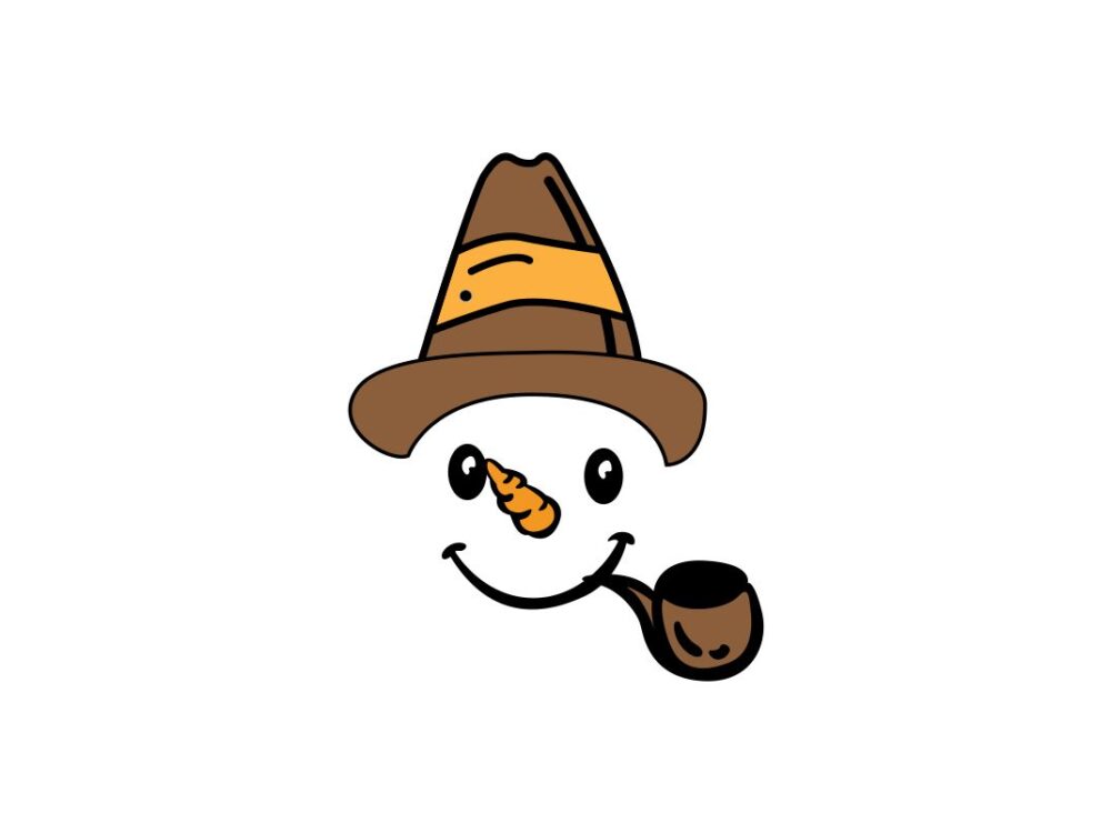 Snowman Face SVG File