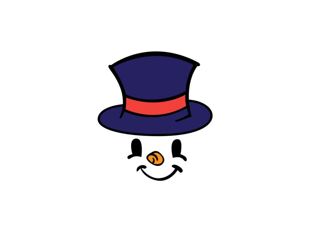 Snowman Face SVG Cut File