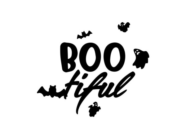 BOOtiful with Bat SVG Halloween File