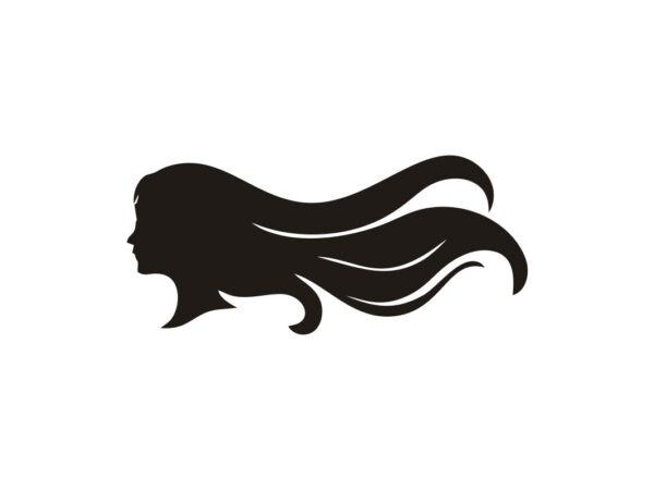 Beauty Girl Woman Long Hair Silhoette SVG File