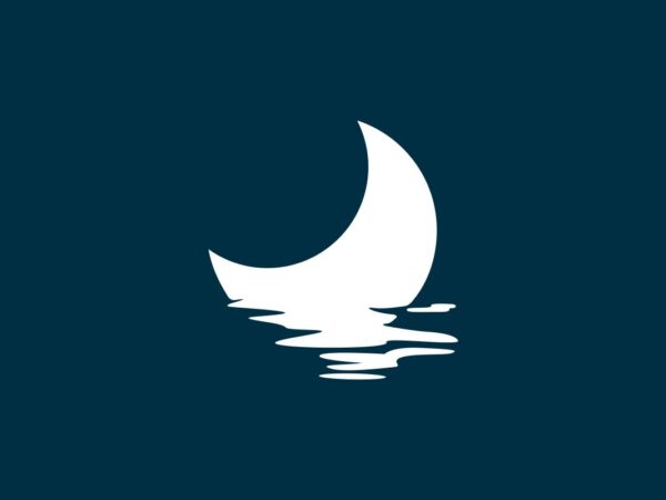 Crescent Moon Water SVG File