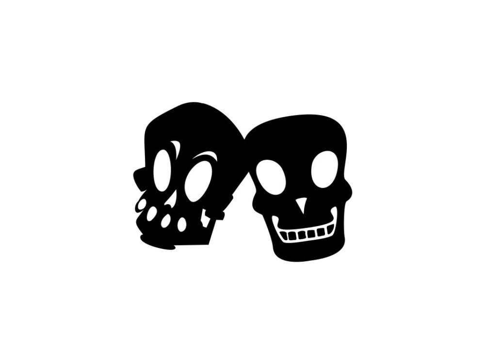 Double Skull SVG Cut File