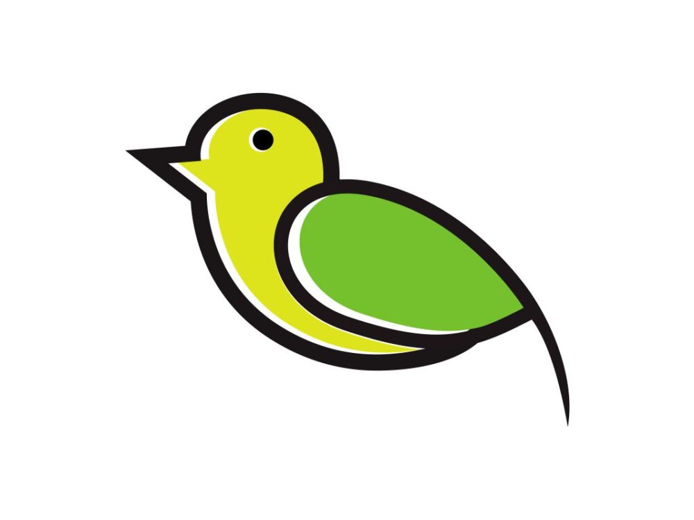 Green Bird Logo SVG Design