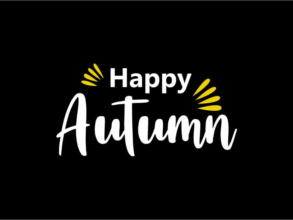 Happy Autumn Typography SVG File