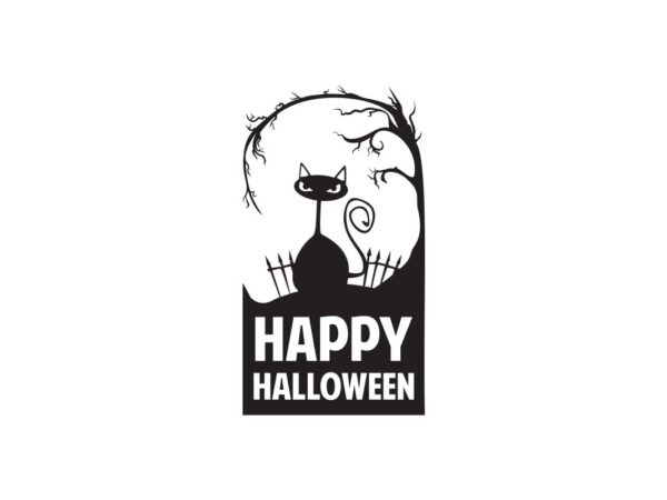 Happy Halloween Cat SVG Cut File