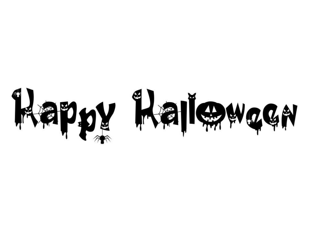 Happy Halloween Typography SVG File