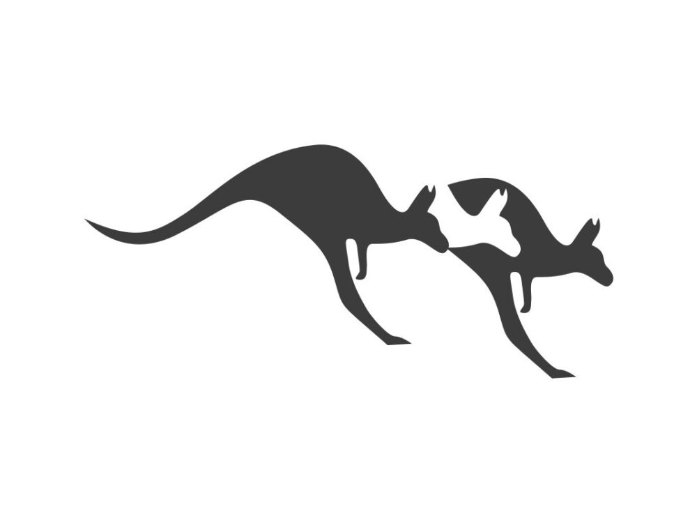 Kangaroo Run Logo SVG Design