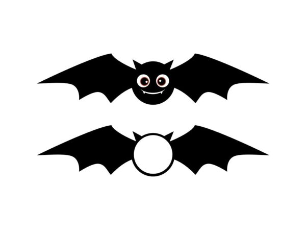 Monogram Bat SVG Cut File