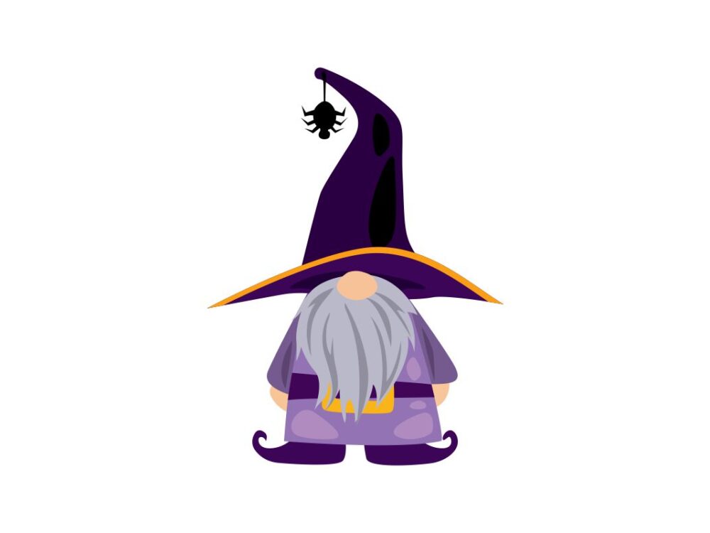 Purple Witch Gnome SVG Cut File