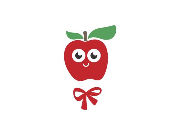 Red Apple Craft SVG File