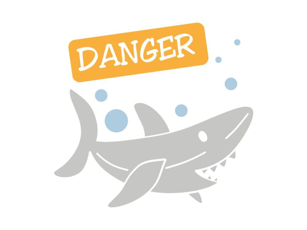 Shark Danger Craft SVG File