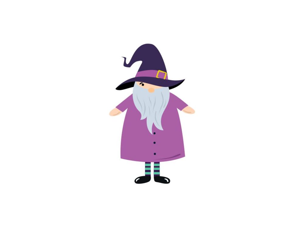 Witch Gnome Purple SVG Cut File