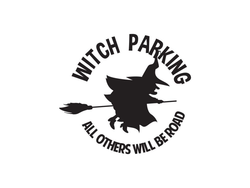 Witch Parking SVG Cut File