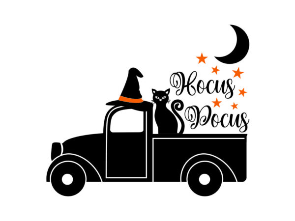 Halloween Hocus Pocus with Car SVG File