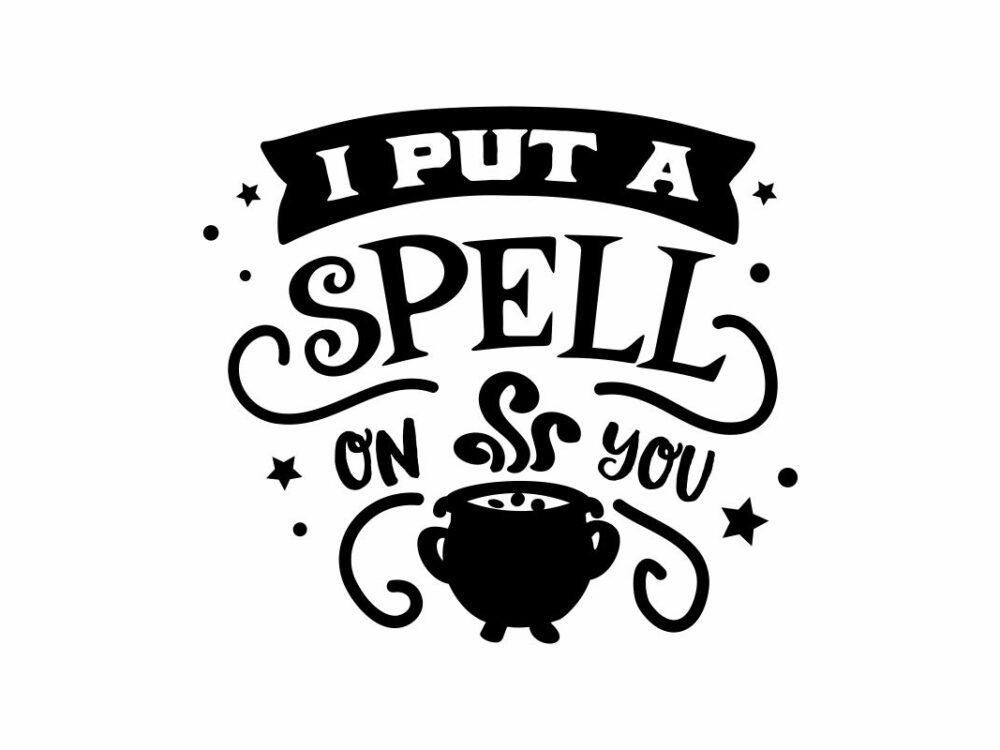 I put a spell on you SVG quote file