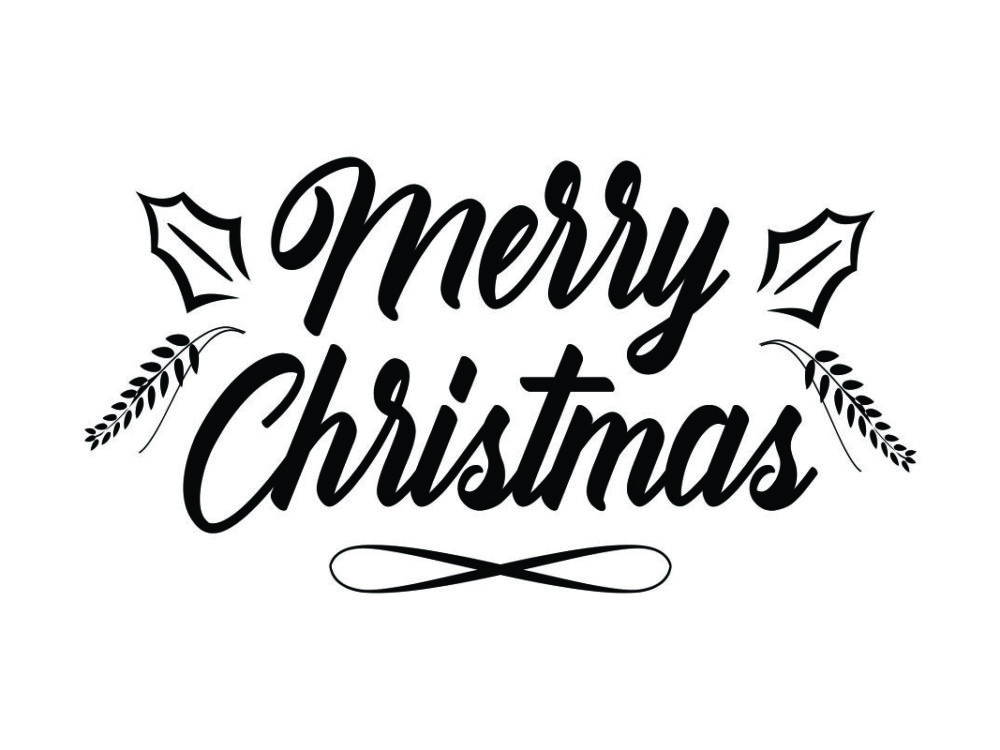 Merry Christmas Leaf SVG Quote File