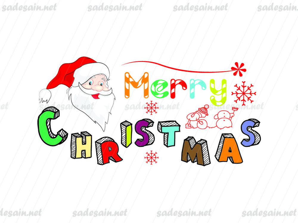 Merry Christmas & Happy Santa SVG File