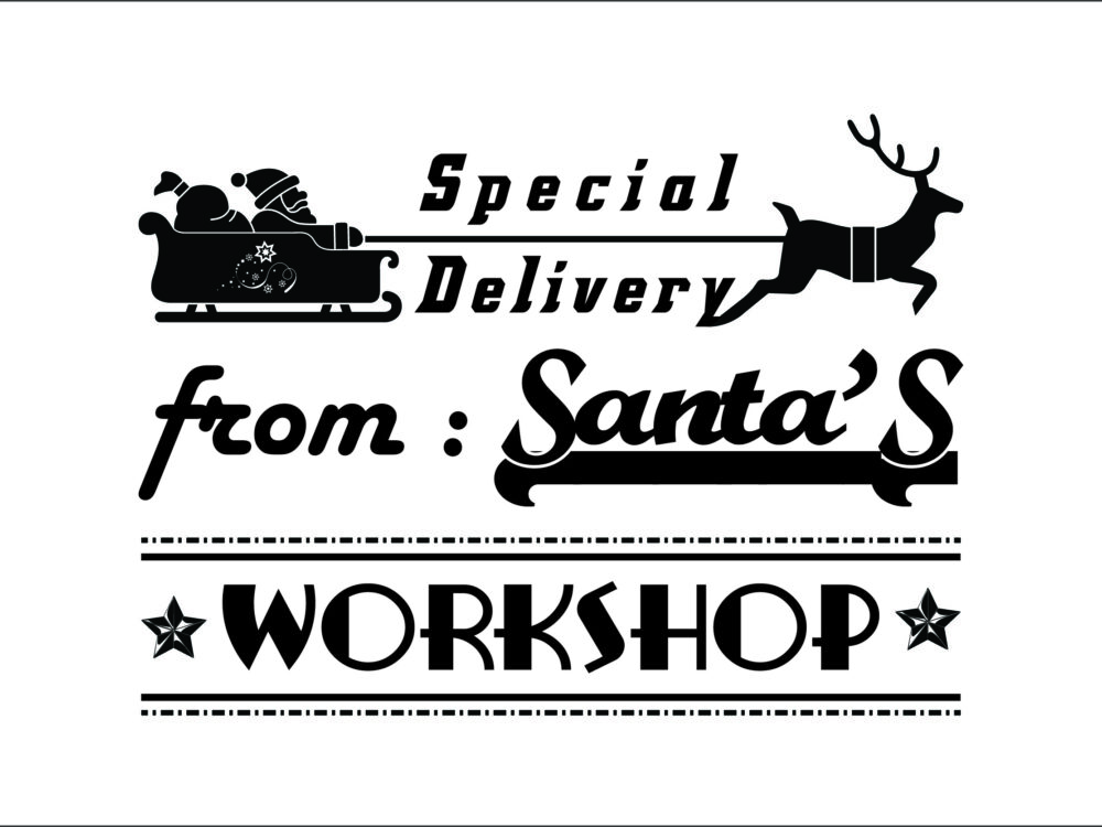 Delivery Santa SVG Silhouette File