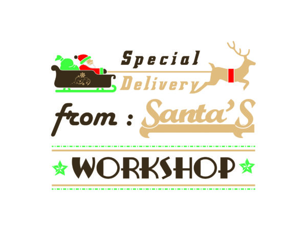 Delivery Santa SVG Cut File