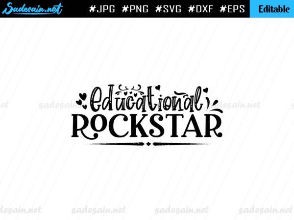 Educational Rockstar SVG Cut File