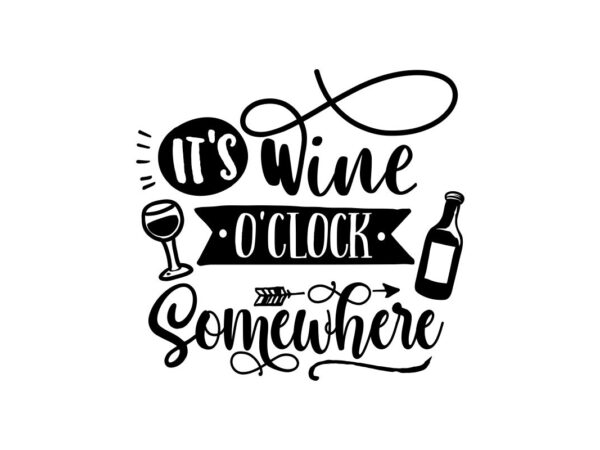 Its wine oclock SVG file