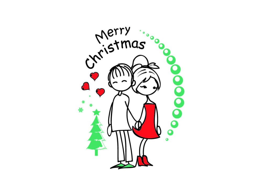 Love & Merry Christmas SVG File