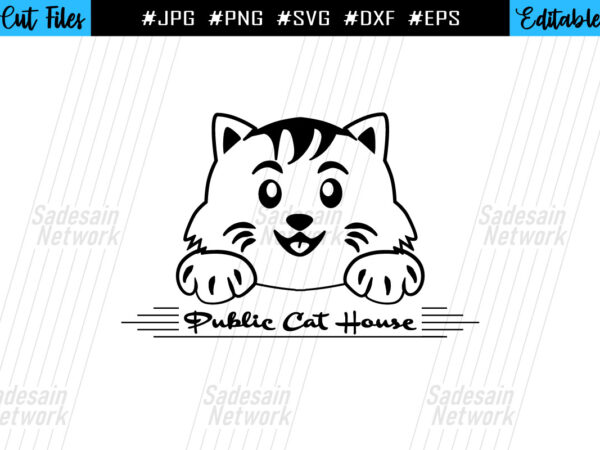 Public Cat House SVG Cut File