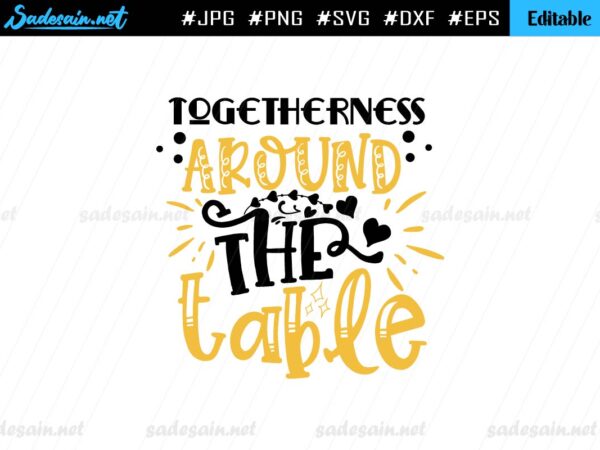 Togetherness Around the table SVG file