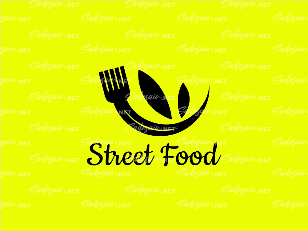 Fork Street Food Icon Logo SVG Files