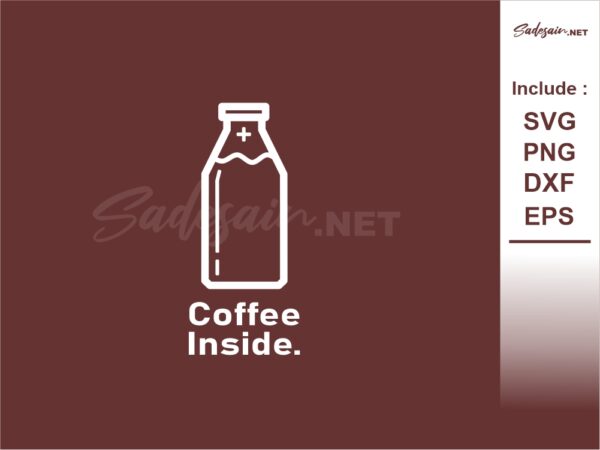 Icon Bottle Coffee Inside SVG Files