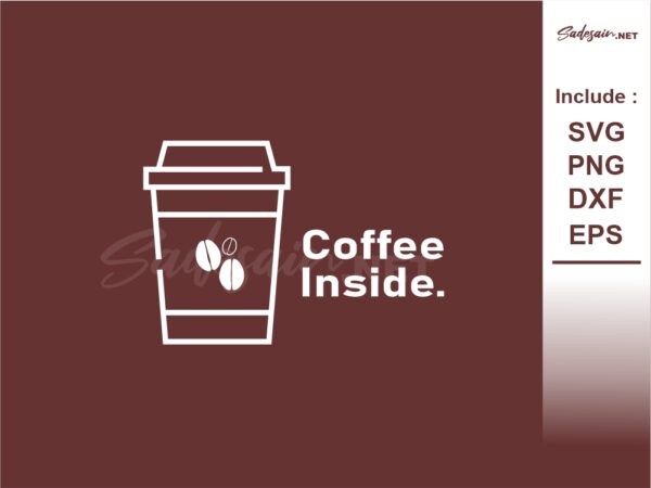 Icon Cup Coffee Inside SVG Files