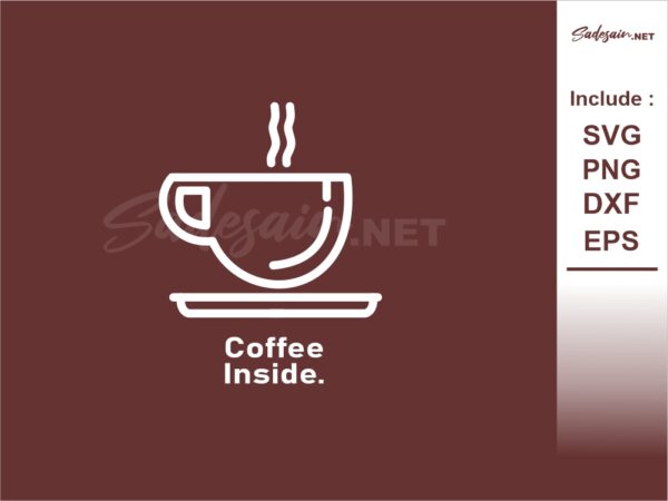 Icon Glass Coffee Inside SVG Files