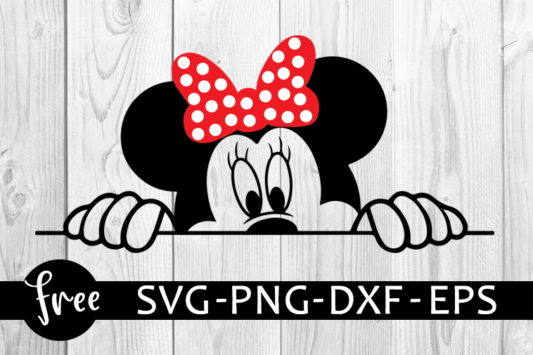 Peeking Minnie SVG PNG DXF EPS