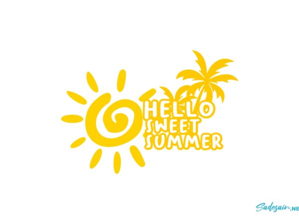 Sun Beach hello SVG Files