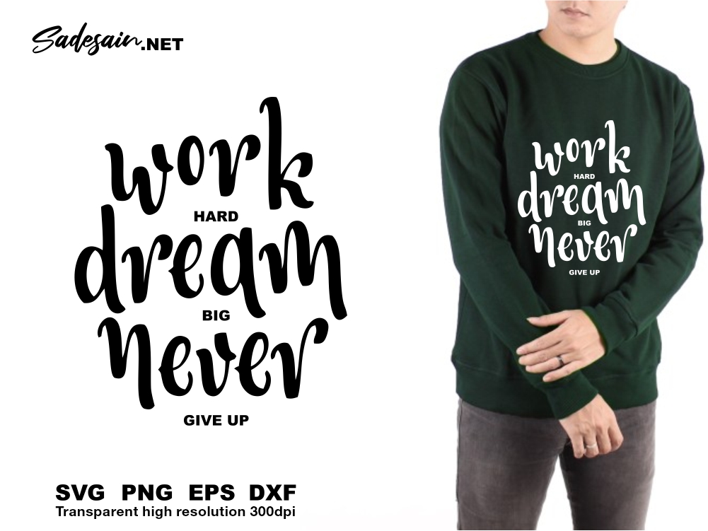 Never Dream SVG Files Mockup