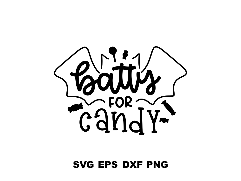 Batty For Candy SVG Cut File